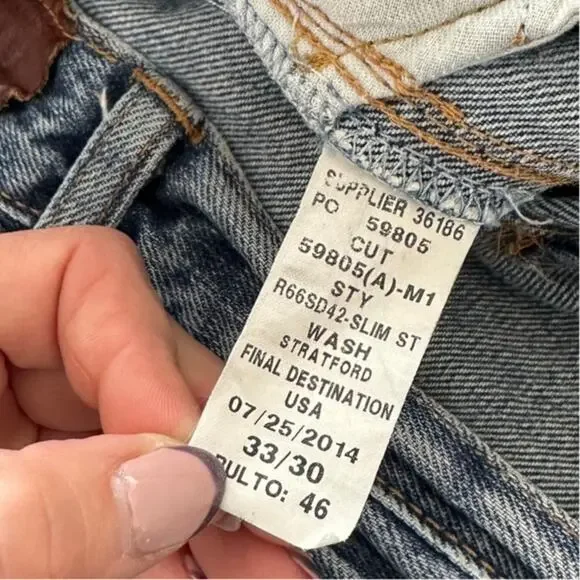 Polo Ralph Lauren Jeans Mens Stratford Slim Fit Straight Denim, Size 33 x 30 EUC - Picture 3 of 6